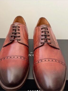Gordon Rush Men's Brown Cap-Toe Derby Shoes